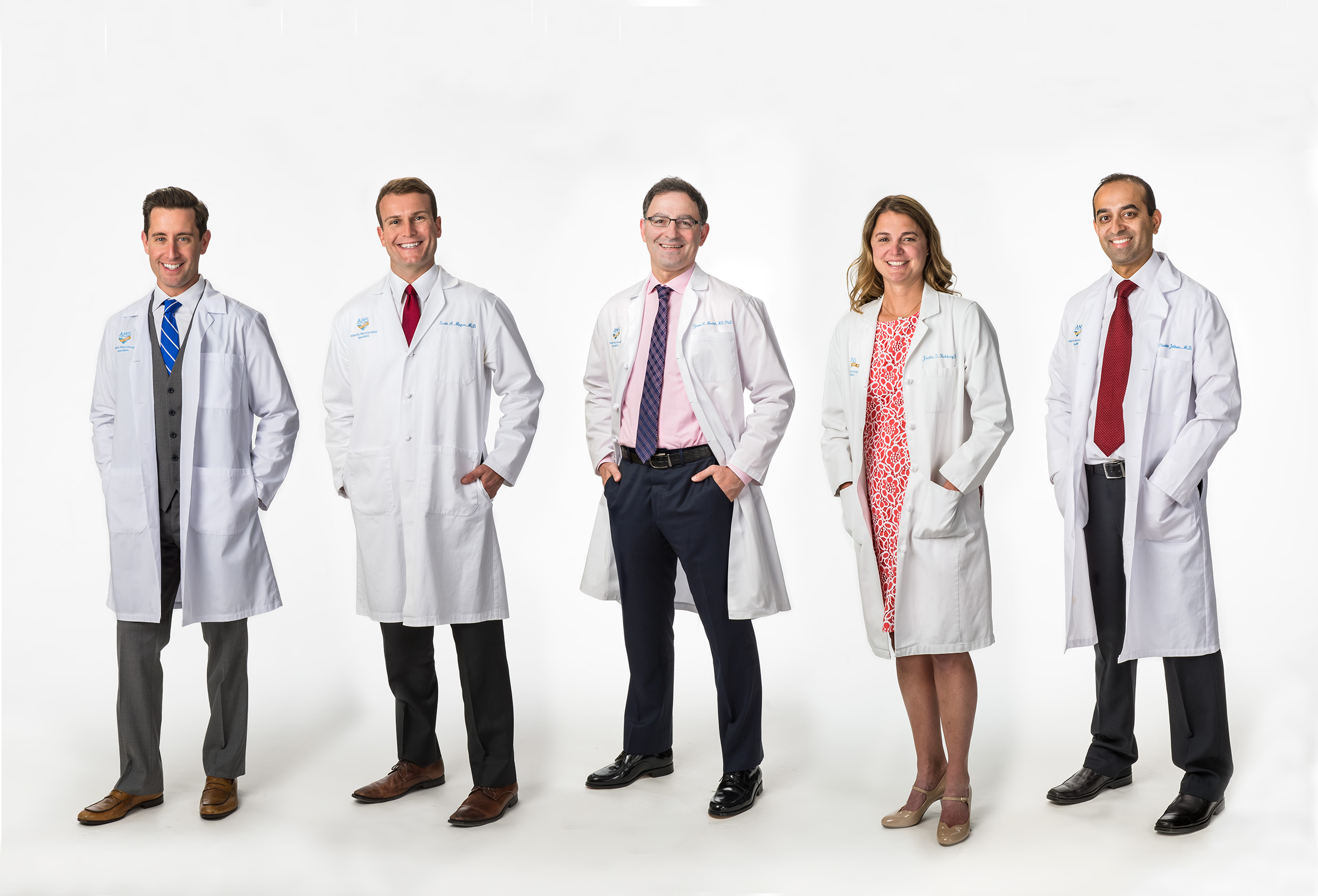 Atlantic Neurosurgical Specialists group photo on white background