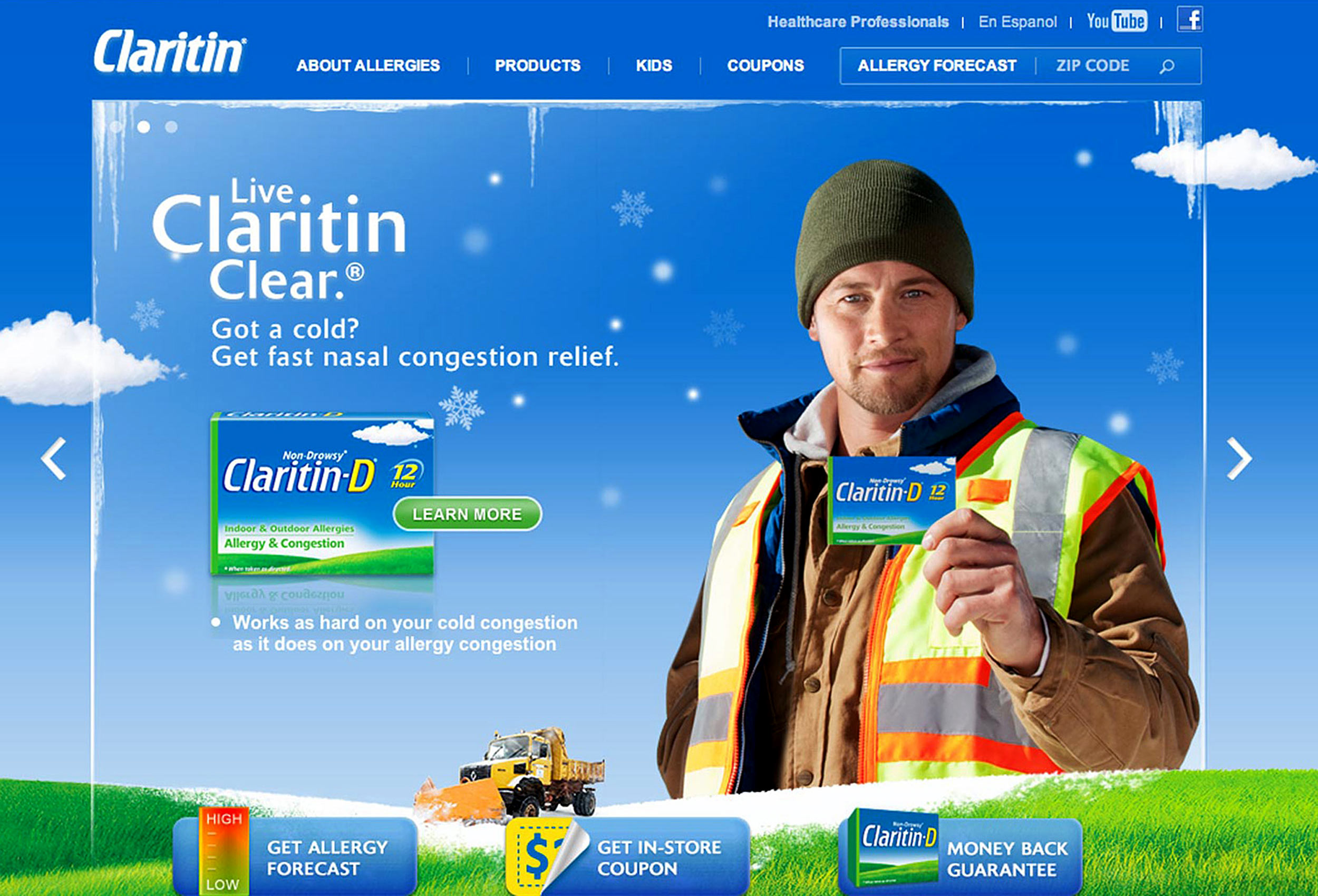 Claritin Clear website screen grab 