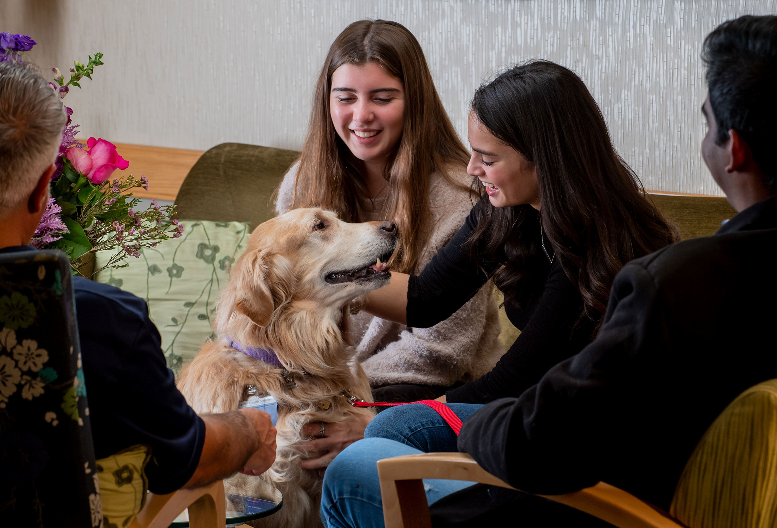 Therapy Dog in the Thomas Glasser Caregivers Center at Overlook Medical Center